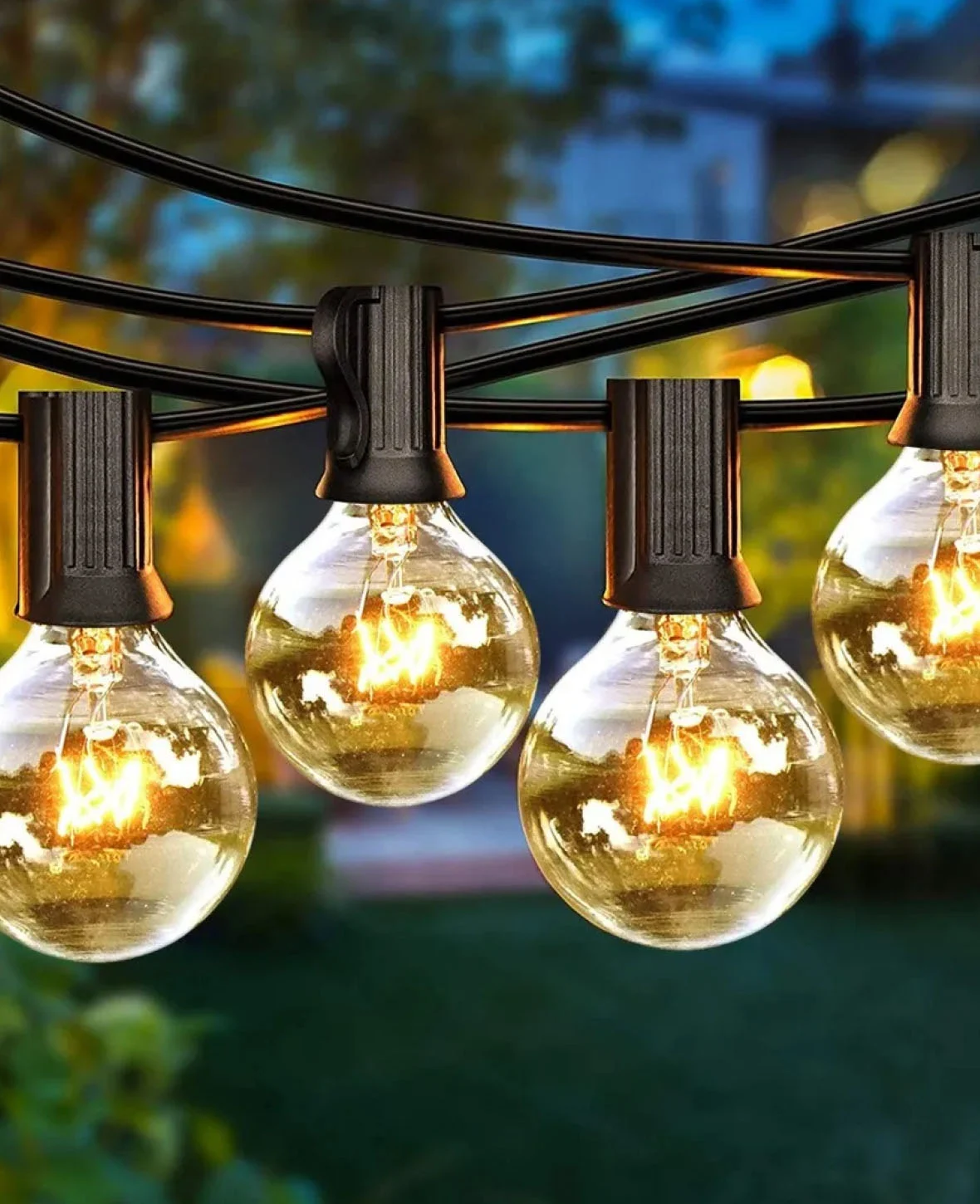 Outdoor Lichterkette mit Retro Glühbirnen, Warmweiss, 7 Meter