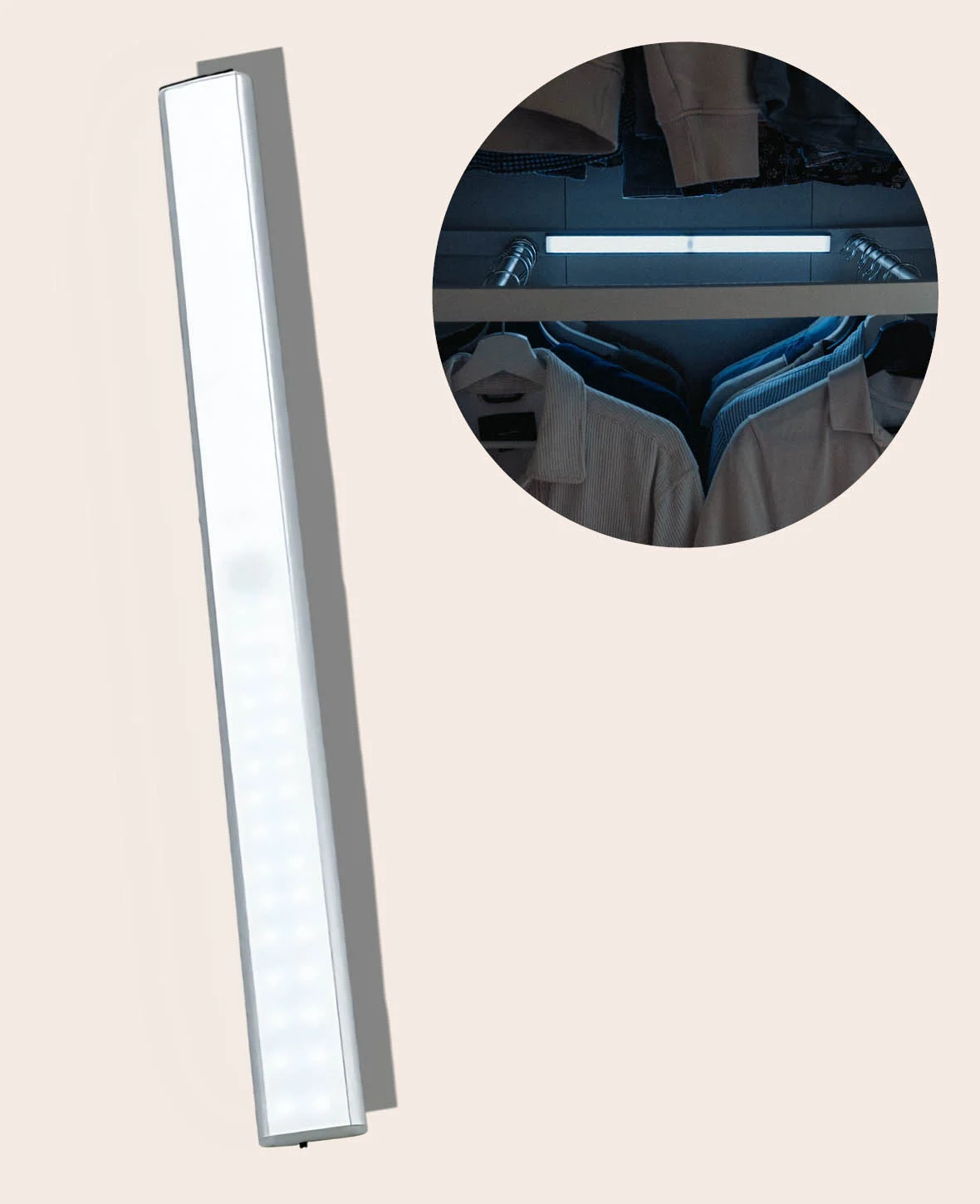 Magnetische, kabellose LED Lichtleiste mit Bewegungssensor – Kaltweiss, 40 cm
