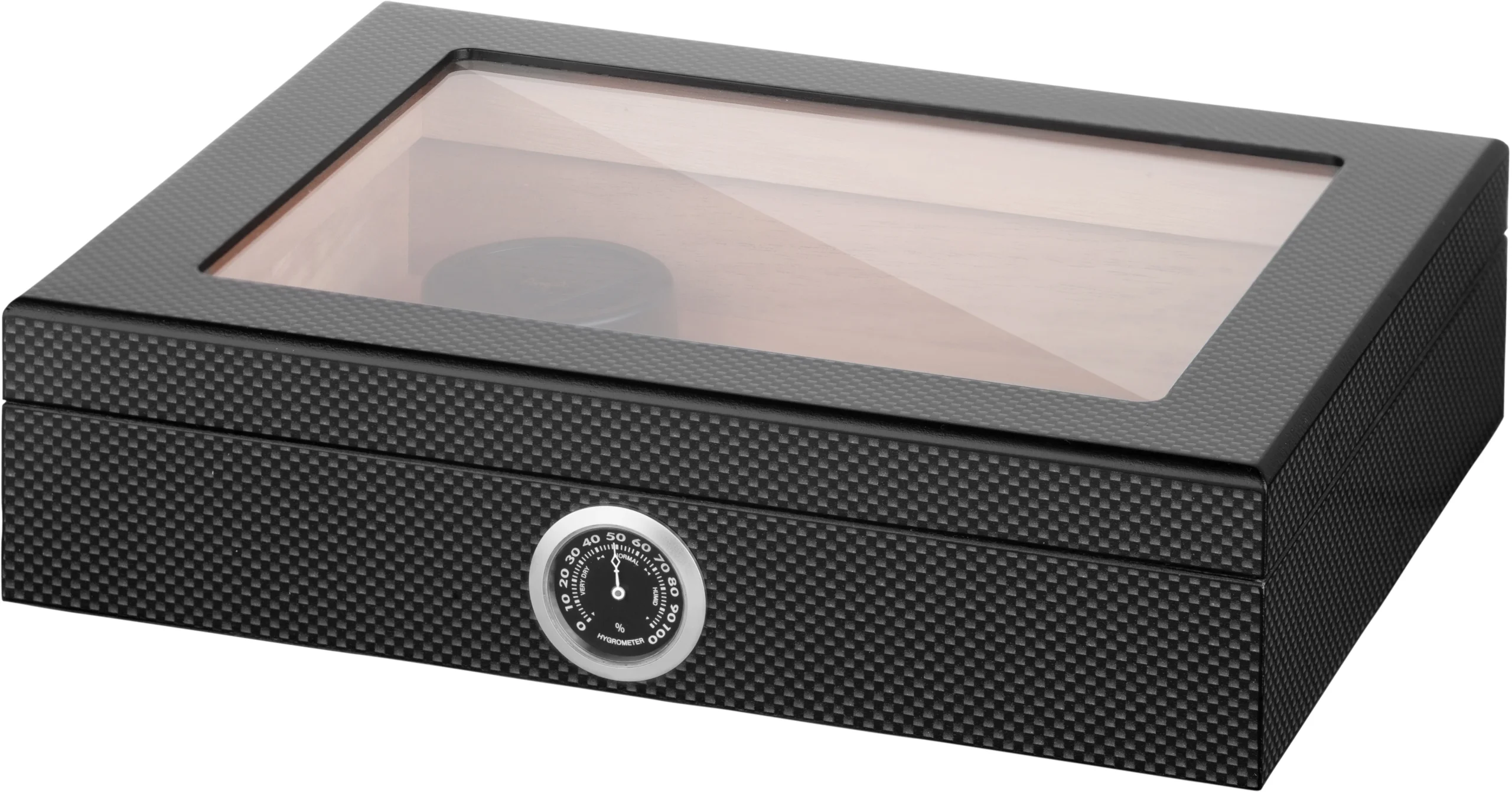Angelo Humidor mit Sichtfenster carbon dekor (920033)