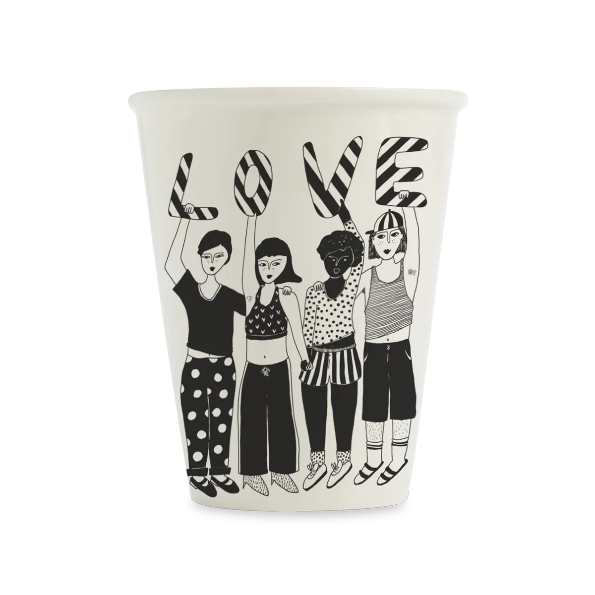 Design Mug “Striped Love” | Streifenliebe mit Herz | helen b