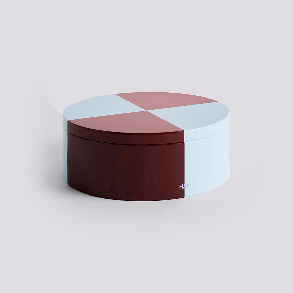 Dose „Tin Container Round“ | Burgundy & Ice Blue | HAY