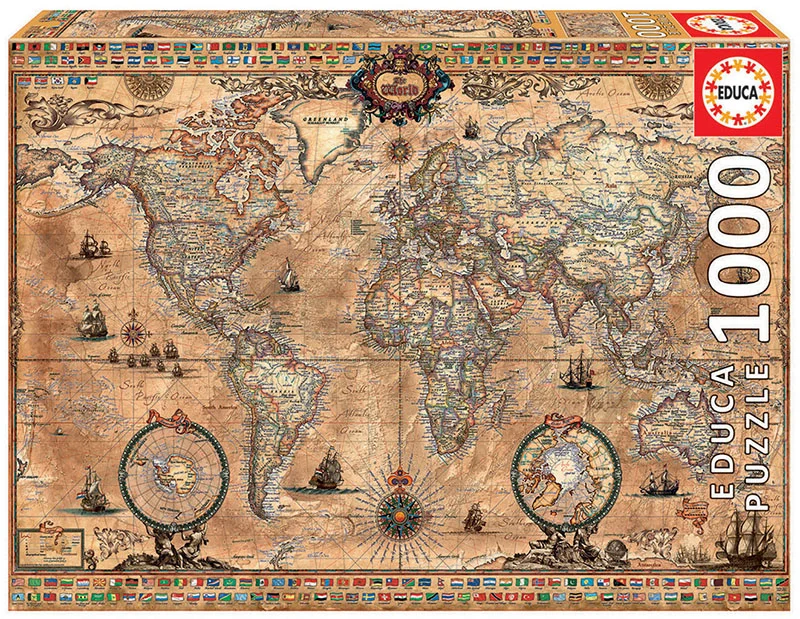 Educa 15159 - Antique World Map 1000 Teile