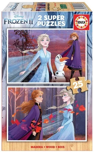 Educa Holzpuzzle 18085 - Frozen 2 - 2 x 25 Teile