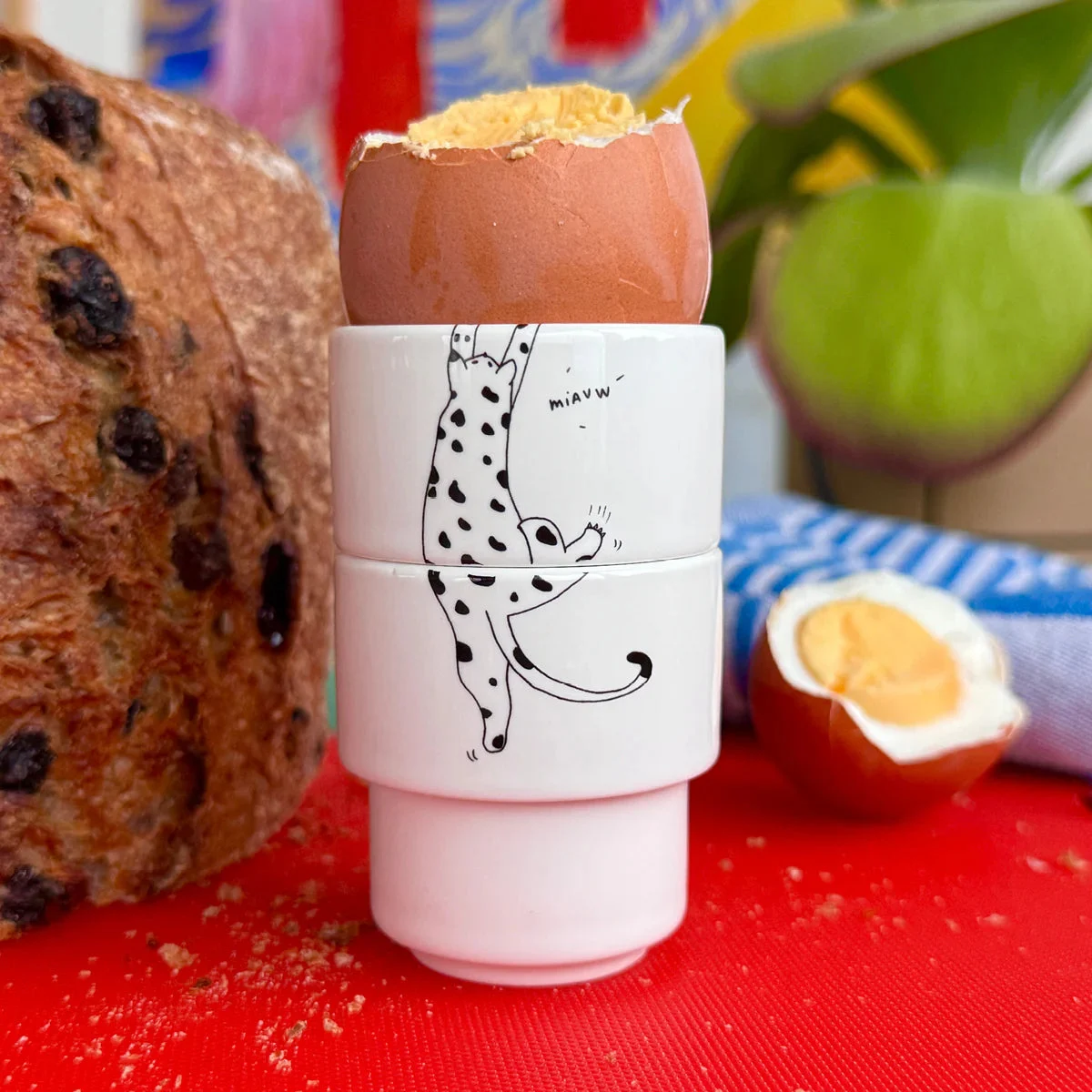 Eierbecher “Meow” (2 Stk.) | Mit Miau & Stil zum Frühstück | helen b