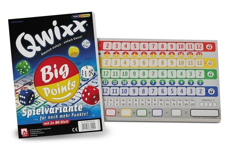 Gamefactory Qwixx Big Points Blöcke-2x80 Blatt(d)