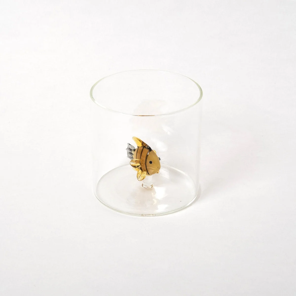 Glas “Tropenfisch Gold” (250ml) | Schimmernd & bunt | WD Lifestyle