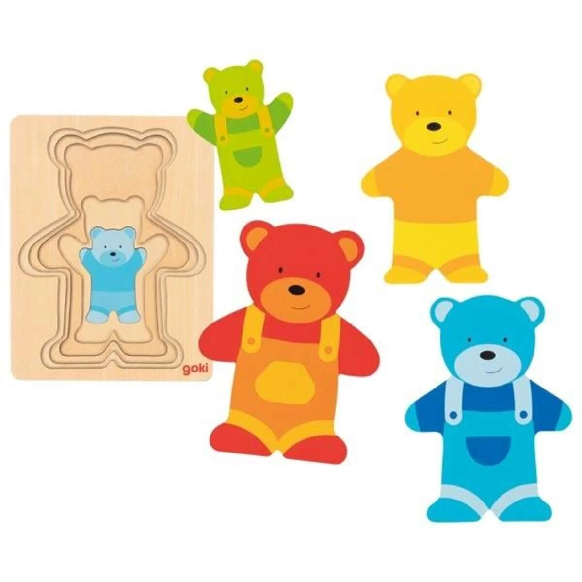 goki Schichtenpuzzle Bär