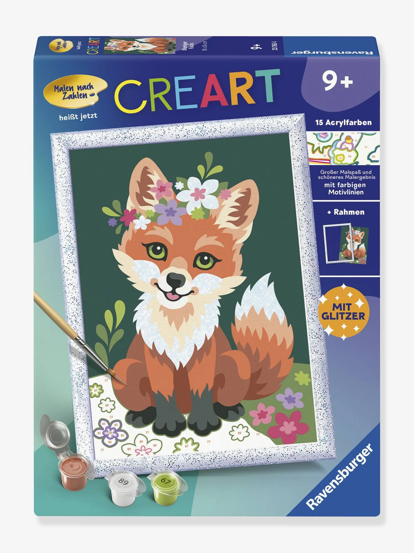 Kinder Mal-Set CreArt Blumiger Fuchs Ravensburger - mehrfarbig
