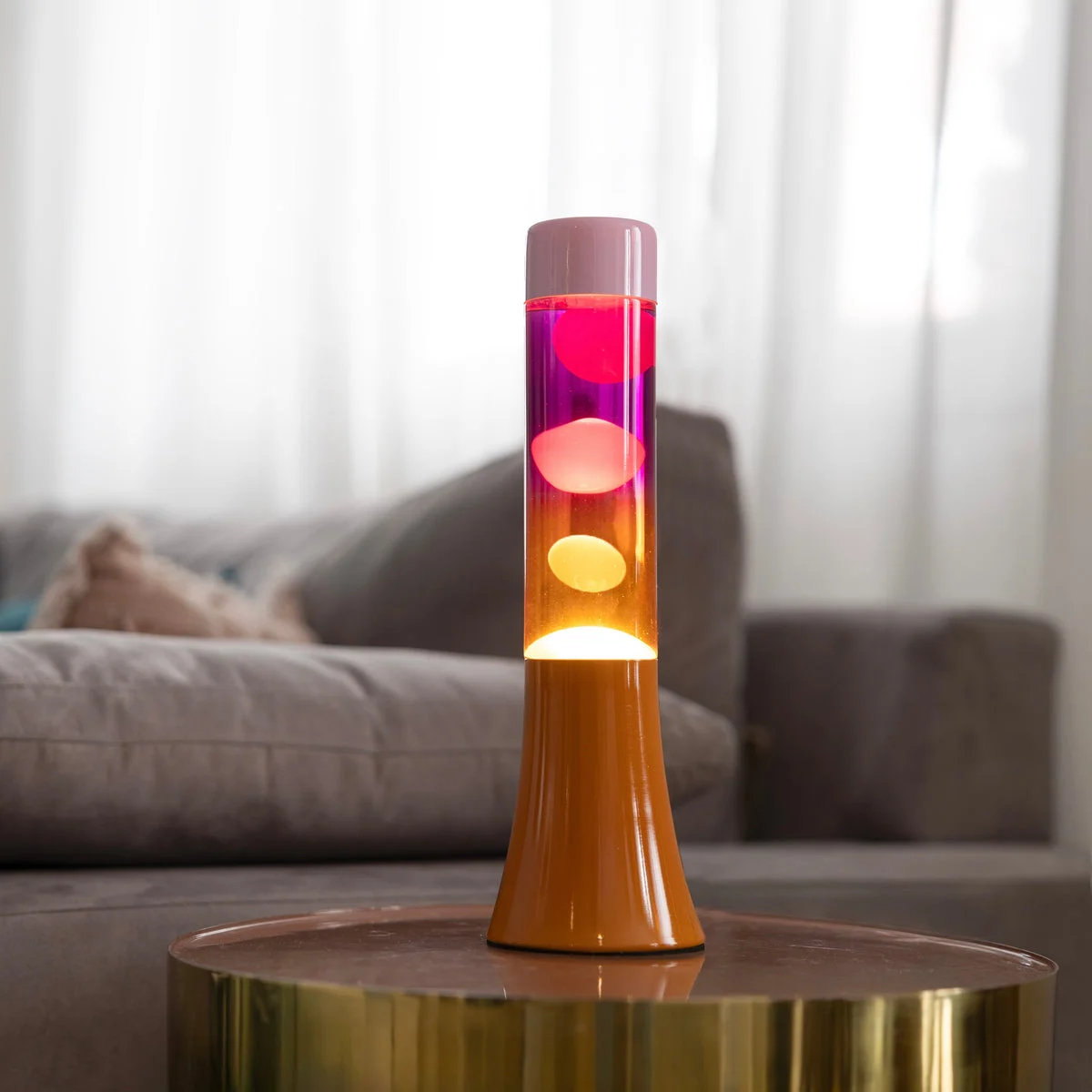 Lava Lampe Fisura "Mini" | Orange & Pink Gradient | Kompakt & Stylisch