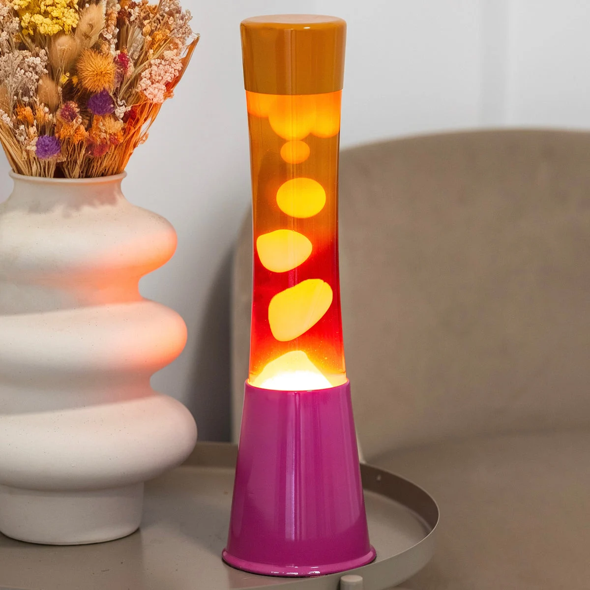 Lava Lampe Fisura "Tower" | Gradient Pink & Orange | Farbenfrohes Highlight