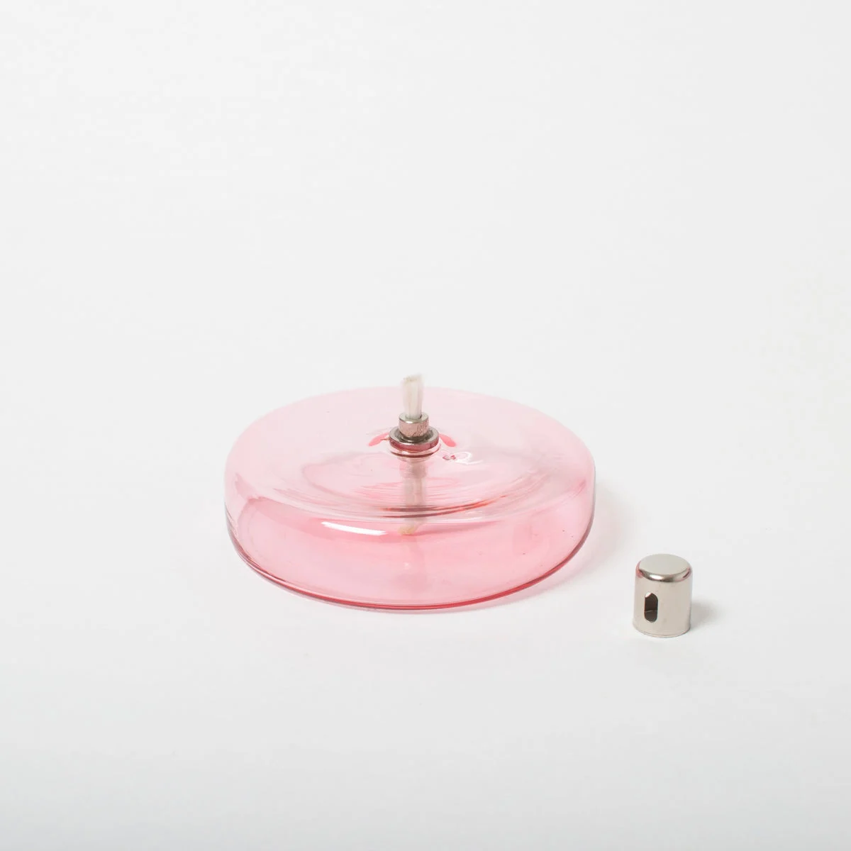 Öllampe bazardeluxe “Tea Light Pink” | Glas | Sanftes Rosa für ein beruhigendes Ambiente