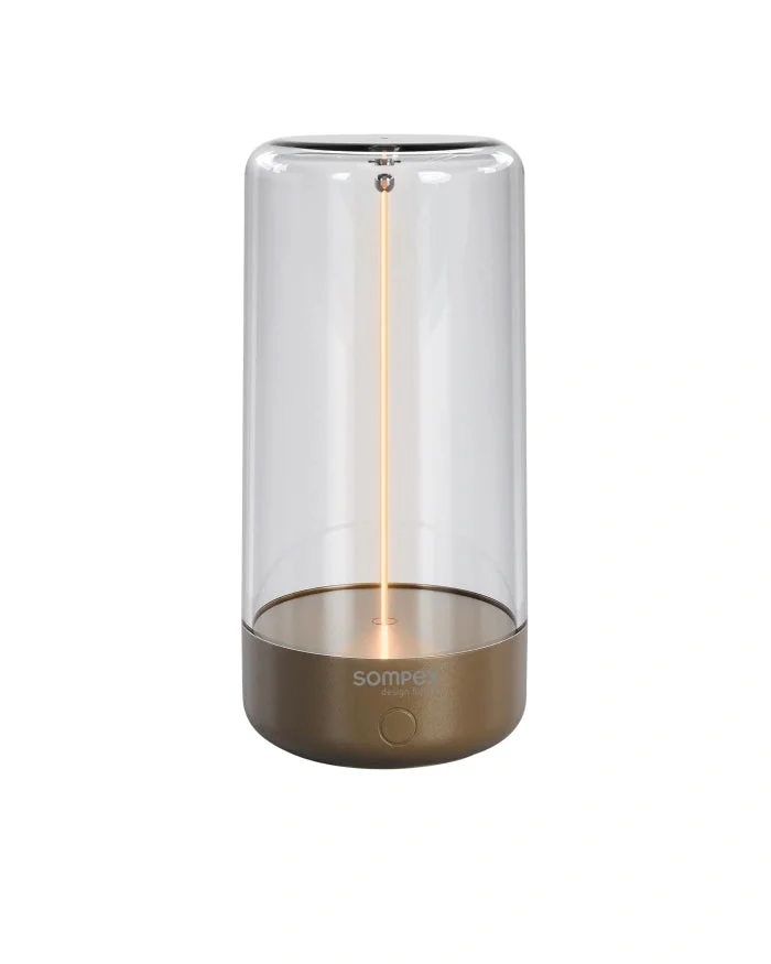 Tischleuchte “PULSE” | Dimmbar & glänzend in Gold | Sompex