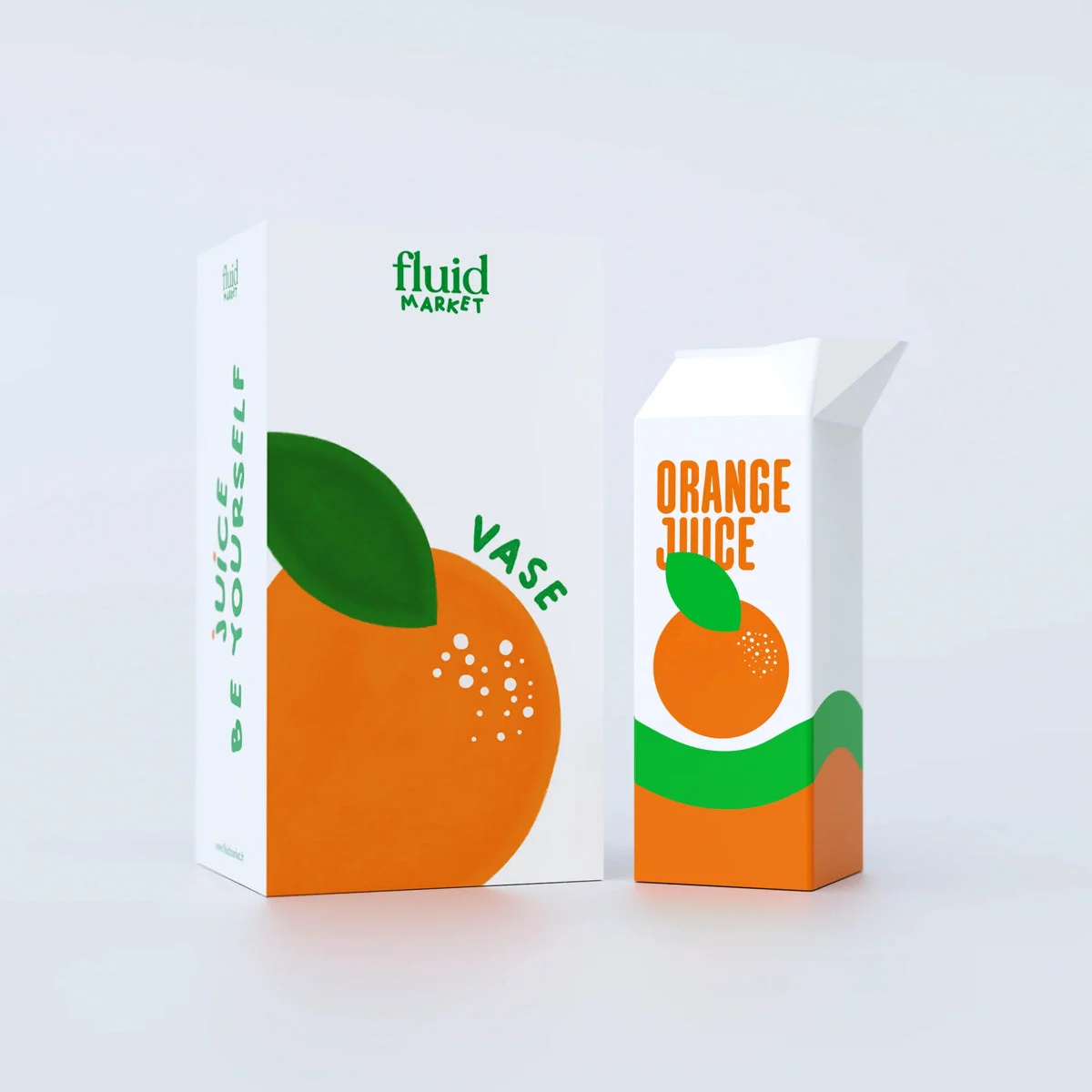 Vase Fluid Market "Orange Juice" | Orange, Keramik, Verspieltes Design