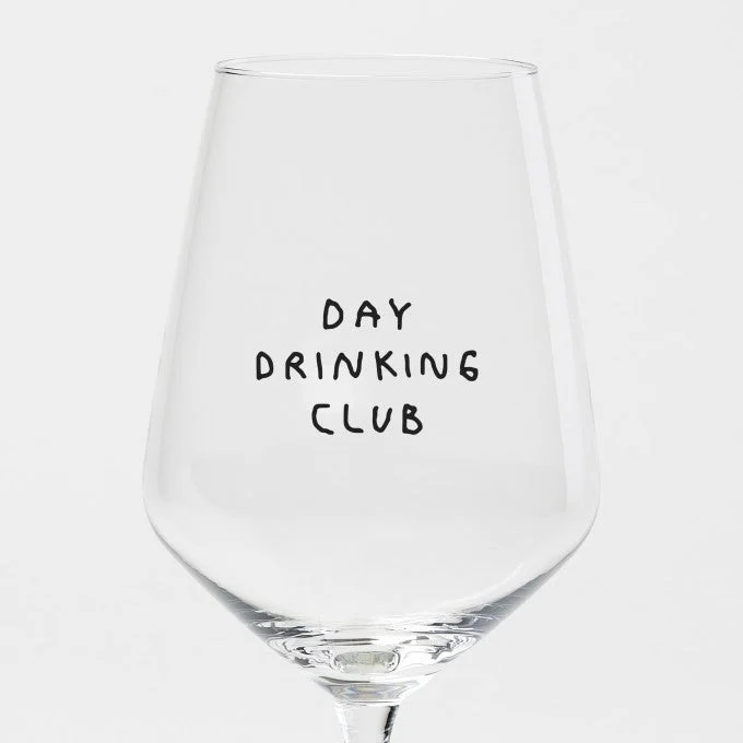 Weinglas Selekkt "Day Drinking Club" | Lustiges Design, Alltagstauglich
