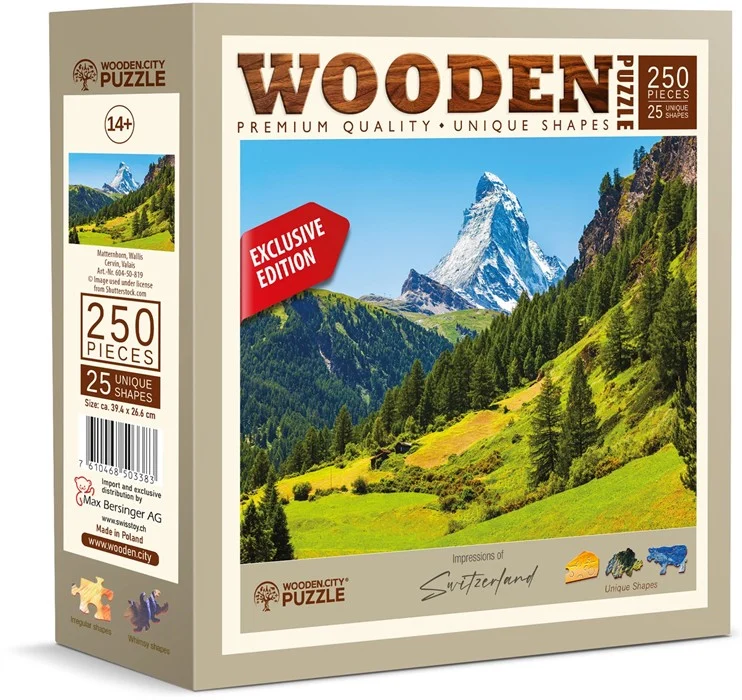Wooden City Puzzle Holz L CH Matterhorn