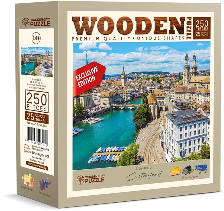 Wooden City Puzzle Holz L CH Zürich